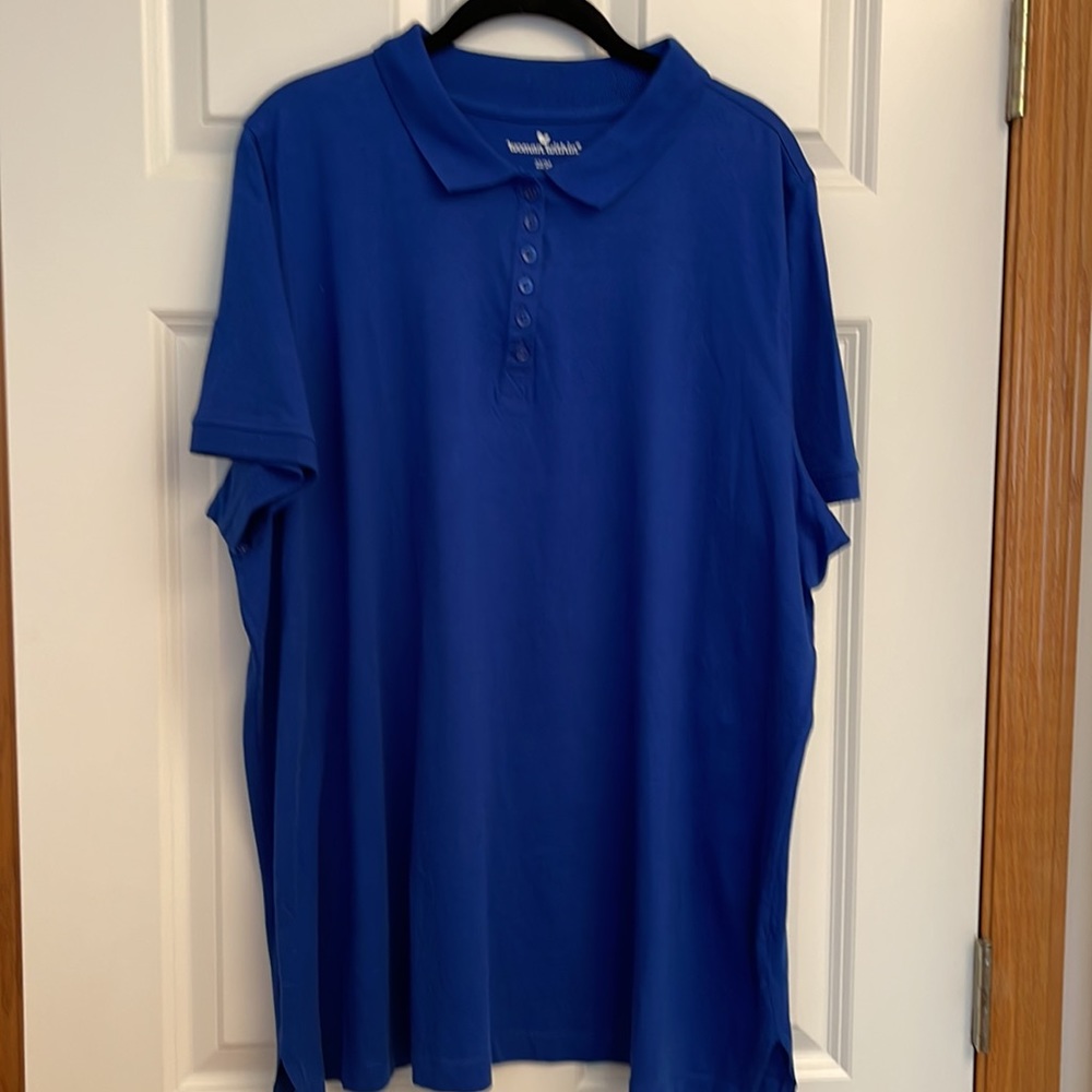 Cobalt blue short sleeve polo